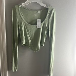 Pacsun green top, supper soft, XS, never worn